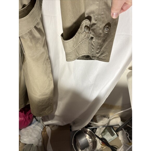 London Fog Trench Coat 46L London Town Co Flannel Liner Double Breasted Belted - Picture 6 of 16